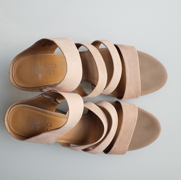 Franco Sarto Shoes - Franco Sarto MISTIC nude strappy wedges 9.5